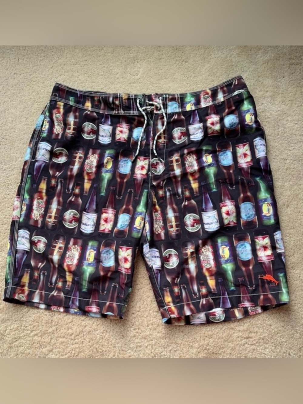 Tommy Bahama Relax Men's Beer Bottle Unlined Swim Board Shorts - Size 40 - EUC
